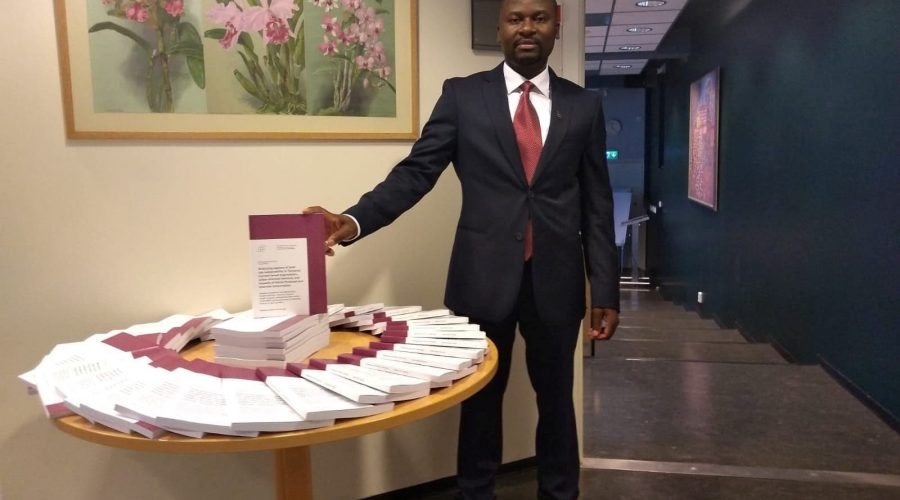 Dr. Nyamoga few Minutes before his PhD Defense at the Norwegian University of Life Sciences NMBU