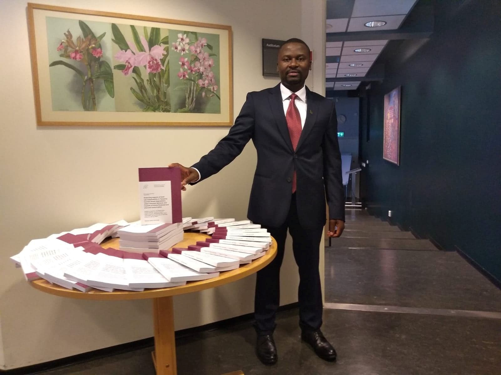 Dr. Nyamoga few Minutes before his PhD Defense at the Norwegian University of Life Sciences NMBU